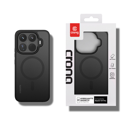 Crong Hybrid Matte Magnetic - Xiaomi 15T Pro MagSafe tok (fekete)