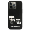 Karl Lagerfeld PU bőr Karl & Choupette dombornyomott - iPhone 13 Pro Max tok (fekete)
