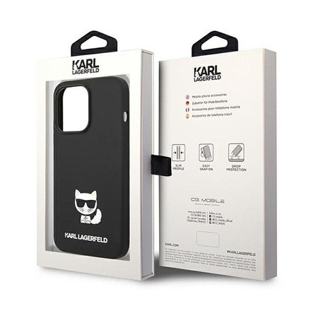 Karl Lagerfeld Choupette Body - Hülle für iPhone 14 Pro Max (Schwarz)