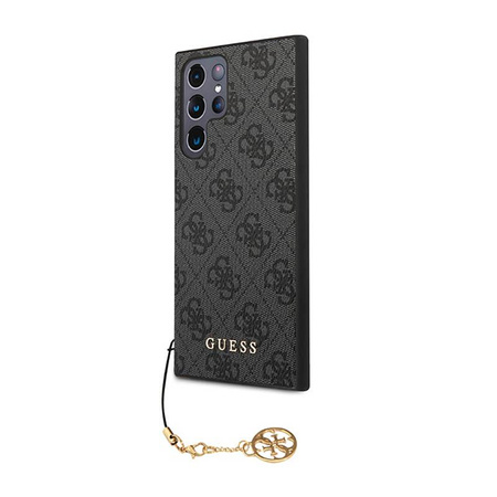 Kolekce Guess 4G Charms - pouzdro pro Samsung Galaxy S23 Ultra (šedé)