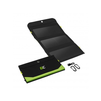Green Cell SolarCharge - 21W solární nabíječka s funkcí powerbanky 10000 mAh USB-C 18W PD USB-A QC