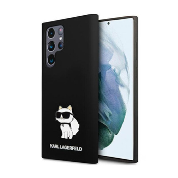 Karl Lagerfeld szilikon Choupette - Samsung Galaxy S24 Ultra tok (fekete)