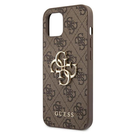 Guess 4G Big Metal Logo - iPhone 13 mini case (brown)
