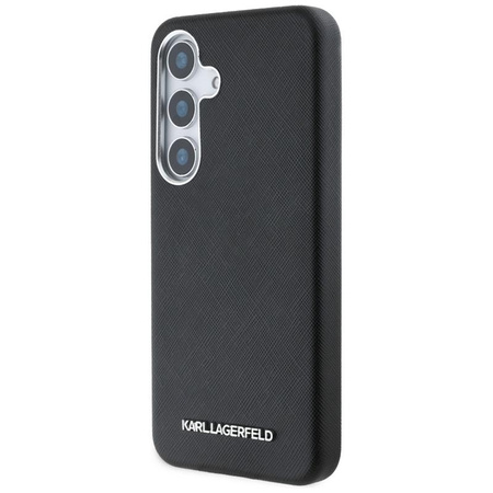 Karl Lagerfeld Saffiano Full Wrapped Elongated Metal Logo MagSafe - pouzdro pro Samsung Galaxy S25+ (černé)