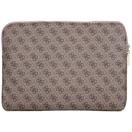 Guess 4G Zipper Pocket Triangle Logo Sleeve - 14" Notebook Case (brown)