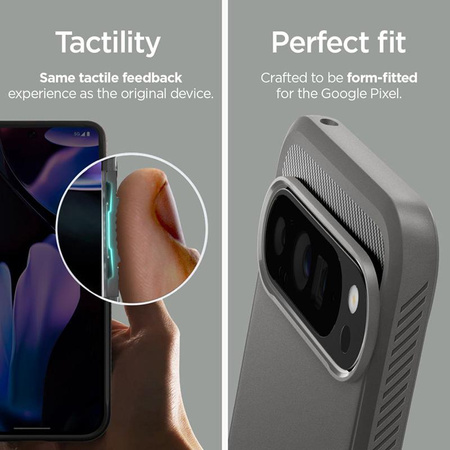 Spigen Rugged Armor - tok a Google Pixel 9 Pro XL készülékhez (márványszürke)