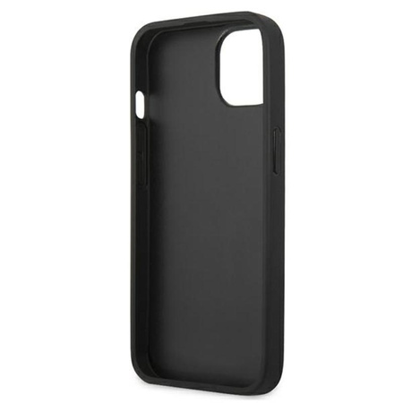 Karl Lagerfeld Saffiano Karl & Choupette Embossed Heads - Etui iPhone 13 (czarny)