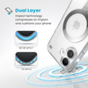 Speck Presidio Perfect-Clear ClickLock & MagSafe - iPhone 16 Case (Clear / Chrome Finish / Serene Silver)