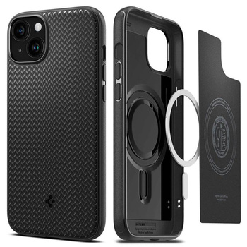 Spigen Mag Armor MagSafe - Etui pour iPhone 15 (Noir mat)