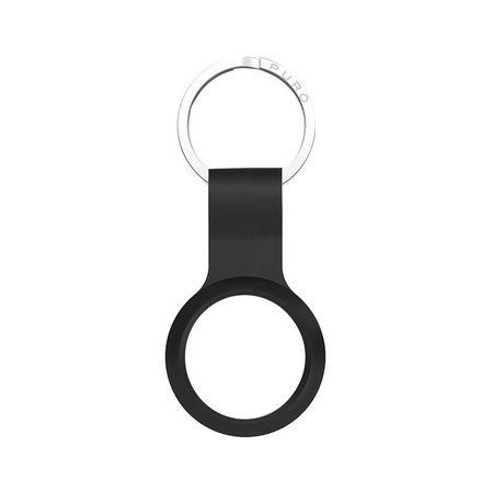 PURO ICON Case - Silikonový kroužek na klíče pro Apple AirTag (černý)