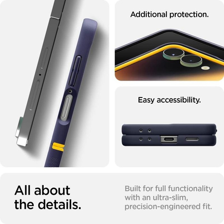 ETUI MAGSAFE SPIGEN DO GALAXY Z FLIP 7, Granatowe, Matowe, Premium Case