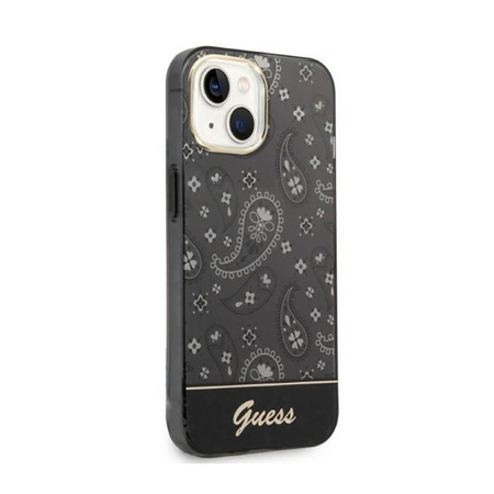 Guess Bandana Paisley - Hülle für iPhone 14 Plus (schwarz)