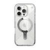 Speck Presidio Perfect-Clear Grip ClickLock & MagSafe - iPhone 16 Pro Hülle (Transparent / Chrom-Finish / Serene Silver)