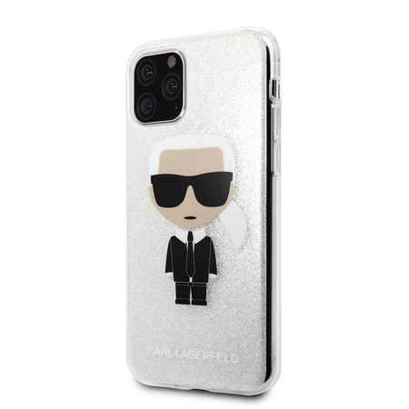 Karl Lagerfeld Iconic Karl - iPhone 11 Pro tok (Ezüst csillogás)