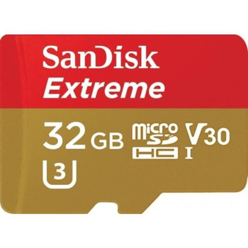 SanDisk Extreme microSDHC - 32 GB paměťová karta A1 V30 UHS-I U3 100/60 MB/s s adaptérem