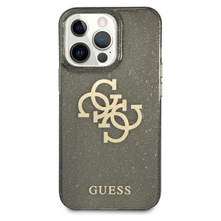 Guess Glitter 4G Big Logo - Etui iPhone 13 Pro Max (czarny)