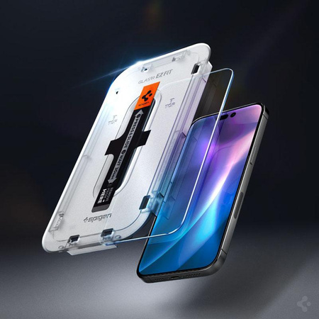 Spigen Glas.TR EZ Fit 2er-Pack - gehärtetes Glas für Apple iPhone 14 Pro Max 2 Stück