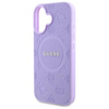 Guess Saffiano Pfingstrose Classic Logo MagSafe - iPhone 16 Tasche (lila)
