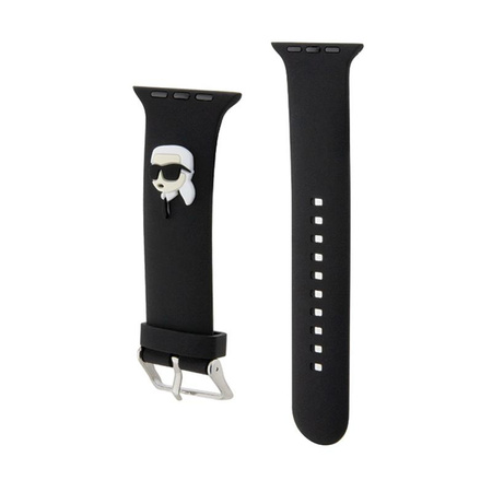 Karl Lagerfeld 3D Gummi Karl Head NFT - Armband für Apple Watch 42/44/45/49 mm (schwarz)