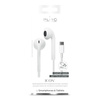 PURO ICON Stereo Earphones - USB-C flat cable headphones with microphone and remote control (White)