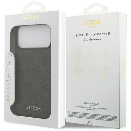 ETUI DO IPHONE 17 PRO MAX CZARNE GUESS CLASSIC ORYGINALNE ELEGANCKIE CASE
