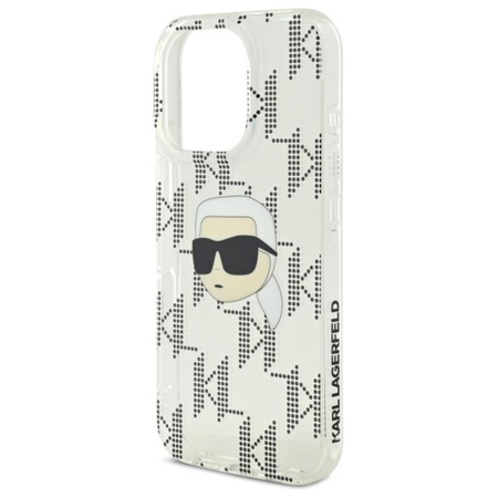 Karl Lagerfeld IML Karl Head Electroplated - iPhone 16 Pro tok (átlátszó)