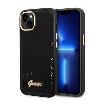 Guess Kroko Kollektion - iPhone 14 Tasche (schwarz)