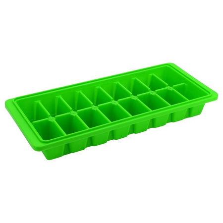 Zásobník na kostky ledu s víčkem, 16 kostek ledu (bílý)