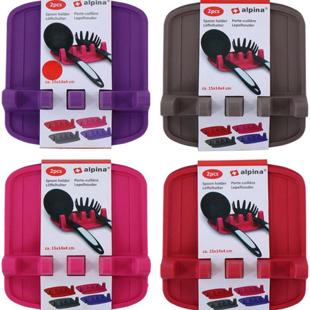 Alpina - Porte-cuillère / porte-ustensiles de cuisine 2 pcs. (noir)