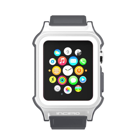 Incipio Octane Strap - Bracelet blindé pour Apple Watch, boîtier 38/40/41 mm (blanc/gris)