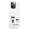 Karl Lagerfeld Silikonové pouzdro Karl & Choupette - iPhone 13 Pro (bílé)
