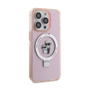 Karl Lagerfeld Ring Stand Karl & Choupette MagSafe - iPhone 15 Pro Case (rose)