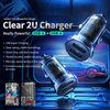 WEKOME WP-C40 Vanguard Series -  Ładowarka samochodowa 2 x USB Fast Charging 15W (Czarny / Przezroczysty)