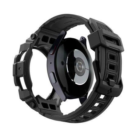 Spigen Rugged Armor Pro - Armband + Tasche für Samsung Galaxy Watch 7 40 mm (Mattschwarz)