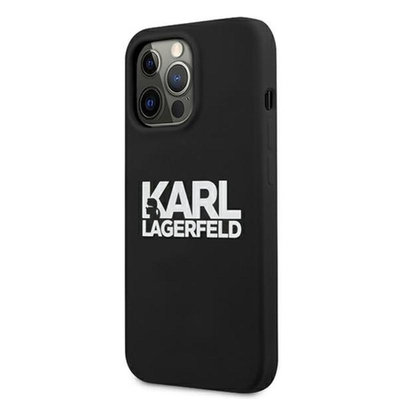 Karl Lagerfeld Silicone Stack Logo - pouzdro pro iPhone 13 Pro Max (černé)