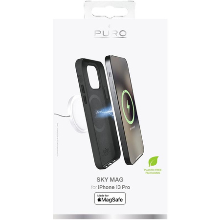PURO SKYMAG - Pouzdro pro iPhone 13 Pro vyrobené pro MagSafe (černé)