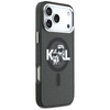 Karl Lagerfeld IML Glitter Karl & Choupette Sketch Logo MagSafe - Case for iPhone 17 Pro Max (black)