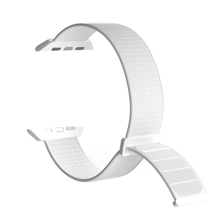 PURO Nylon Sport - řemínek pro Apple Watch 38/40/41/42 mm (Bílá)