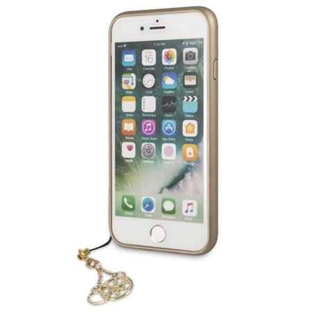 Guess 4G Charms Collection - iPhone SE 2022/ SE 2020 / 8 / 7 case with pendant (gray)