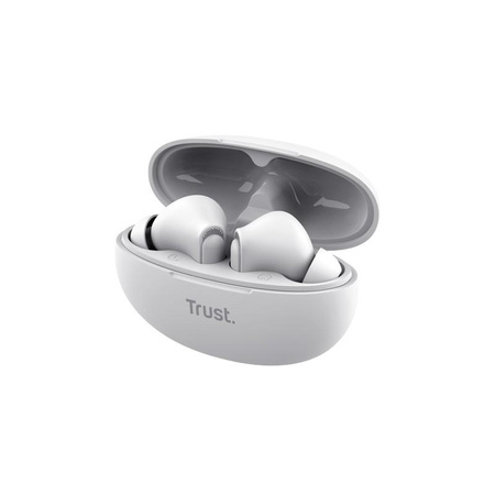 Trust Yavi - TWS wireless Bluetooth dock headphones with charging case & ENC (White)