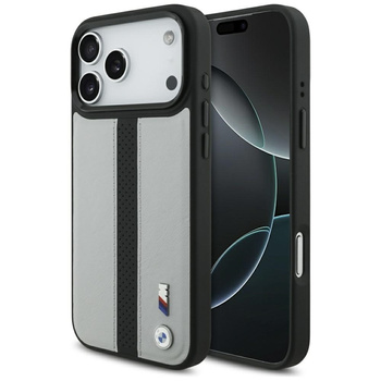 BMW M Perforated Stripe Logo MagSafe - iPhone 17 Pro Max Case (Gray)