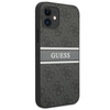 Guess 4G nyomtatott csíkos - iPhone 12 mini tok (szürke)