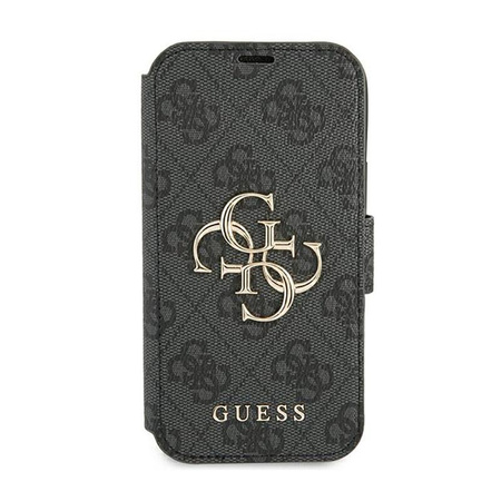 Guess Booktype 4G Big Metal Logo - pouzdro pro iPhone 13 Pro (šedé)