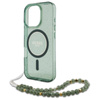 Pouzdro Guess IML Glitter With Pearl Strap MagSafe - iPhone 16 Pro Max (zelené)