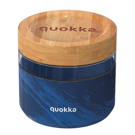 Quokka Deli Food Jar - Glass food container / lunchbox 820 ml (Wood Grain)