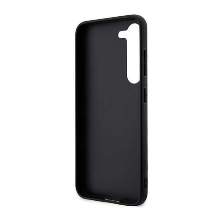 Karl Lagerfeld Saffiano Monogram fém logó - Samsung Galaxy S23 tok (fekete)