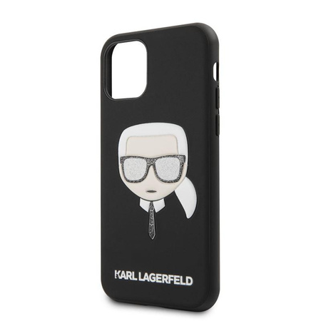 Karl Lagerfeld Iconic Embossed Glitter Case - iPhone 11 Pro Case (Black)
