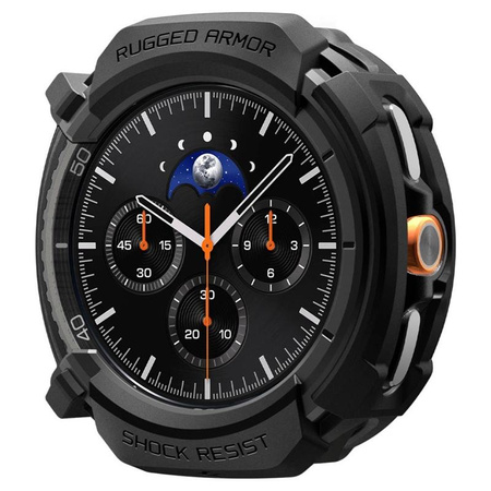 Spigen Rugged Armor - Case for Samsung Galaxy Watch 8 Classic 46 mm (Matte Black)
