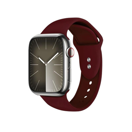 Crong Liquid - Pánt Apple Watch-hoz 38/40/41/42 mm (bordó)