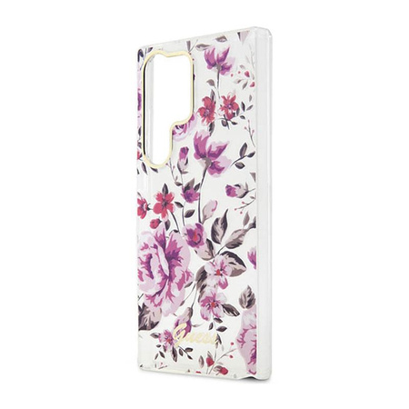 Guess Flower Collection - Etui Samsung Galaxy S23 Ultra (biały)